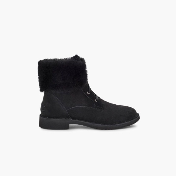 WEYLYN SUEDE LACE UP Boot by UGG - BLACK - SIZE 8 - NEW IN BOX! - Picture 1 of 6